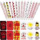 36 Set Red Ribbon Week Say No to Drugs Awareness Little Boo Notepad 0.7mm Mechanical Pencils Drug Free Event Business Charity Party Favor Anti-drug Supplies for Teen School Student