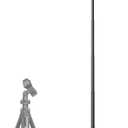 Koyvton Mic Stand, Portable Aluminum Microphone Stand Floor with Easy Lock & Quick Adjustable, Professional Tripod with Mic Clip for Studio Stage Singing for Ikarao, Shure, Rode, Blue Yeti, Samson
