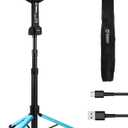 Rechargeable Work Light with Stand, GoGonova Cordless Work Light with Triple LED Lamps, 8AH Battery, 700/1200/2200 Lumen, 4000/6500K Dimmable Camping Light with Detachable TripodBlue (57 inches)