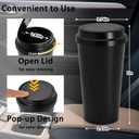 2 x Car Trash Can Bin with Lid - Mini Car Garbage Can Cup Holder-Black Small Leakproof Vehicle Trash Bin-Automotive Organizers and Storage for Back Seat Door SUV Accessories