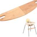 High Chair Foot Rest, High Chair Accessories, Highchair Footrest for IKEA Antilop, Bamboo Wooden Footrest Height can be Adjusted at Will, and The Pedal can be Disassembled