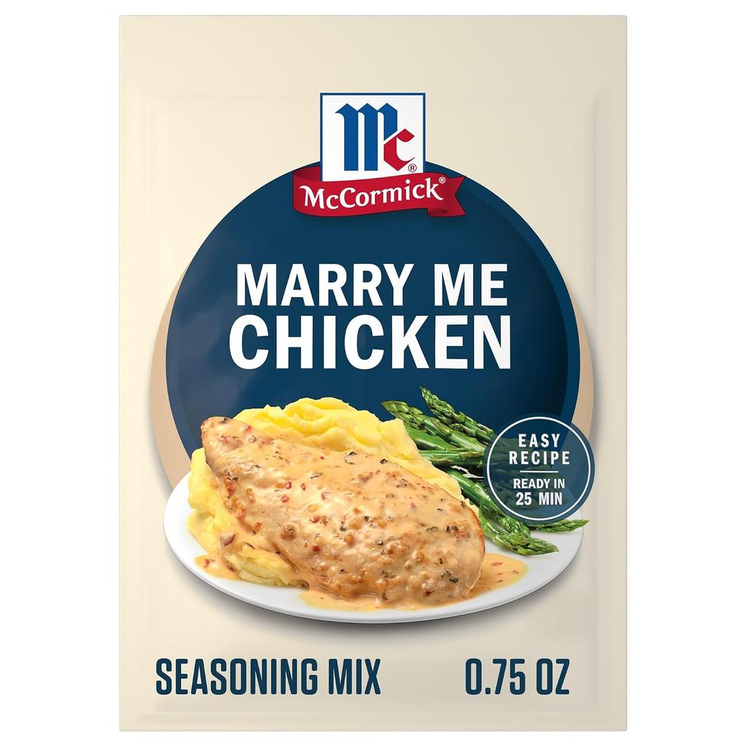 McCormick Seasoning Mix, Marry Me Chicken Orzo, One Pot, 0.75 oz (Pack of 12) (EXP 01/20/28)