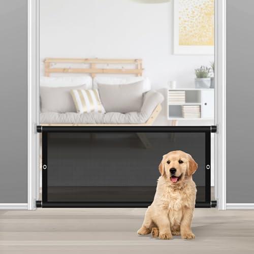 Dog Gate for Stairs, 27"-48" Width Expandable Pet Gates for The House, Pressure Mount Step Over Indoor Dog Gates for Doorways, Stairways, Small Dogs, Puppy