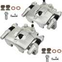 cciyu 18B5039 18B5038 Rear Left & Right Brake Calipers With Bracket For Chrysler,For Dodge,For Jeep,For Mitsubishi