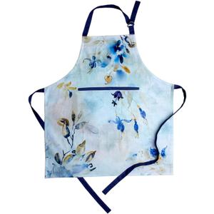 Maison d' Hermine Aprons for women with Pocket 100% Cotton (27.50"x31.50") | Adjustable Neck Strap & long ties Apron Men Chef Wedding Cooking Gardening Server Maid