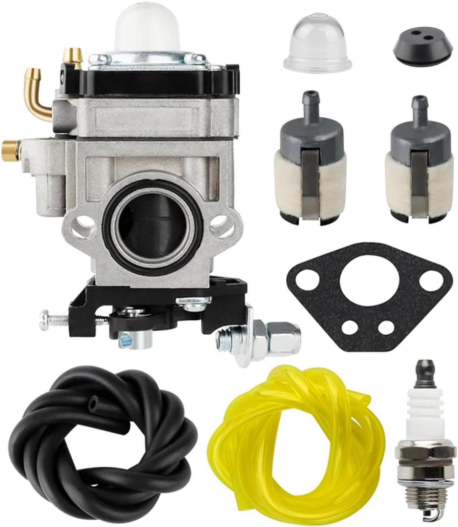 Carburetor for Husqvarna 145BT 155BT Craftsman CM46BT CMXGAAH46BT 46cc Backpack Blower 300486 Carburetor for Earthquake E43 Auger MD43 WE43 Edger MC4 Tiller 43cc Engine Tune up Kit