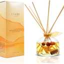 LOVSPA Reed Diffuser Set, Pumpkin Vanilla Chai Scented Oil Diffuser with Sticks, Home Fragrance Accessories for Bathroom Shelf Decor, Aroma Diffusers for Home or Office Fall Decor, USA Made