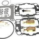 Carburetor Rebuild Kit for Edelbrock 1405 1406 1407 1408 1409 1410 1411 (With Bowl Cover Gasket)