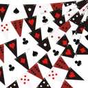 5 Pcs Casino Theme Party Decorations Birthday Banner Poker Night Pennant Hanging Paper Garlands Las Vegas Theme Poker Card Garlands Casino Night Banner Garland Party Photo Backdrops Booth Props