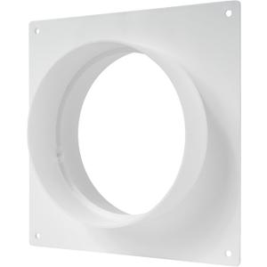 Vent Systems 5" inch Air Vent Duct Connector Flange Straight Ventilation Pipe Plastic Ducting Connector Plate For Cooling Heating Ventilation System HVAC 5" inch
