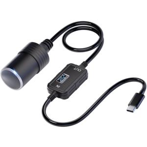 USB C to 12V Cigarette Lighter Adapter: Max 36W USB C Male to Car Cigarette Lighter Female Socket Type C Converter Power Cable PD3.0 for Dash Cam GPS Recorder Power Bank Led Light Strips