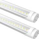 Fluorescent Light Bulbs Replacement 4FT, T8 LED Bulbs 4 Foot Type A+B, 24W (65W Equivalent) 3200LM, 5000K Daylight, 48 Inch Tube, F32T8 or F40T12 LED Replacement, Non-Dimmable, 2-Pack