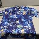 Golf Shirts for Men Printed Performance Moisture Wicking Short Sleeve Dry Fit Polo Shirts (Medium, Dark Tropic)