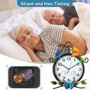 15'' Large Outdoor Clock, Wall Clock with Thermometer & Humidity Silent No-Ticking Outdoor Clocks Waterproof for Patio, Living Room, Kitchen