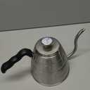 Coffee Gator Gooseneck Kettle with Thermometer - 40oz Premium Stainless Steel Pour Over Coffee Maker Kettles, Stove Top, w/Precision Drip Spout, for Drip Coffee, French Press, Tea Kettle, 5 Cup, 1.2L