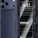 Magnetic Case for iPhone 17 Pro 6.3" (2025) with 2X Screen Protector, Compatible with MagSafe,Shockproof Protective Cover, Non-Slip Matte Grip, Military-Grade Drop Defense, Deep Blue