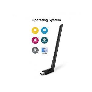 TPLink AC600 USB WiFi Adapter for PC (Archer T2U Plus) Wireless Network Adapter for Desktop with 2.4GHz, 5GHz High Gain Dual Band 5dBi Antenna, Supports Win11/10/8.1/8/7/XP, Mac OS 10.910.14, Black