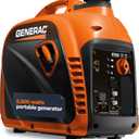 Generac 2,500-Watt Gas Powered Portable Inverter Generator - Compact and Lightweight Design - Produces Clean, Stable Power - COsense Technology - Perfect for Home use - Orange/Black