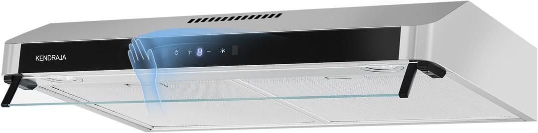 400CFM 30 Inch Vent Hood with LED Light | Ducted/Ductless Range Hood with Charcoal Filter| 3- Speed Touch Control | 6-Layers Steel Grease Filters|
