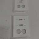 Double Toggle/Single Duplex Light Switch Cover Belaire Beaded Metal Wall Plate, 2-Pack White 3 Gang, Light Switch Cover Outlet Cover Decorative Wallplate, Durable