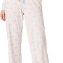 PJ Salvage Women's Playful Prints Open Leg Pj Pants (White, XS)