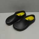 Avia Flame Women's Clogs, Slip Resistant Shoes for Women's Food Service, Non Slip Restaurant and Chef Shoes Women's Slip Resistant for Kitchen Work or Nursing, Black, Oil and Water Resistant, Size 7