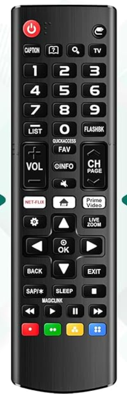 Universal Remote for LG Smart TV, Compatible with All LG TV Remote Control LCD LED OLED UHD HDTV 3D 4K Smart TV Models, Replacement Remote with Netflix Amazon Shortcuts Key