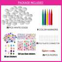 Glynisyz 25 PCS Easter DIY Eggs,DIY Glitter Gem Foam Easter Eggs Hanging Decorations Craft Kit with Rope DIY Painting Decorating Basket Fillers Gift Easter Party Favors