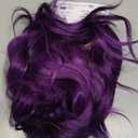 WERD Long Purple Wavy Wig for Women 26 Inch Middle Part Heat Resistant Dark Purple Synthetic Wig with Natural Curls for Cosplay Daily Party Use