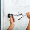 Moen Curved Adjustable Spring Tension No Drill Shower Curtain Rod for Bathroom, Chrome Finish, CSR2172CH
