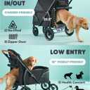 Zoosky Pet Stroller for Large Dogs up to 110lbs, Large Pet Stroller for Multiple Pets, All-Terrain with Adjustable Handle & Mesh Dual-Window, 1680D Waterproof Oxford Fiber