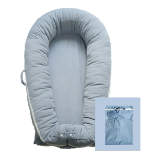 Coocoobaby Deluxe Lounger Cover | 100% Cotton Baby Lounger Extra Cover for Dockatot Deluxe | Hypoallergenic Infant Baby Nest Replacement | Cover Only (BeaconGrey_)