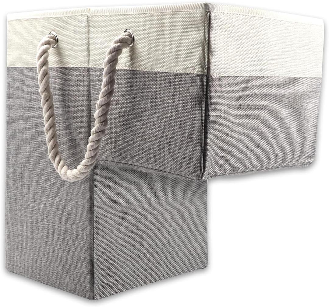 Longzhuo Stair Baskets for Carpeted Stairs, Staircase Basket for Wooden Stairs with Handle Foldable Step Basket for Stairs Storage Basket Organizer for Home and Office Decor