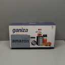 Ganiza Blender for Smoothies, 14Pcs Personal Blender for Shake and Smoothies for Kitchen with 3 Portable Cups (1x24oz & 2X17oz), Single Serve Smoothie Maker, Nutritious Recipe (Black Silver)