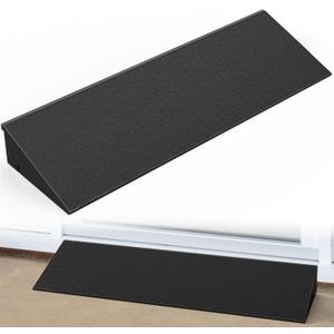 Nilight 2" Rise Threshold Ramp for Doorways, 19.7" Wide Low Profile Rubber Smooth Access Door Ramp for Doorway, Curb, Home Steps, Bathroom