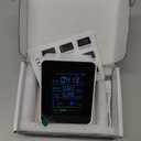 5-in-1 Real Time Indoor Air Quality Monitor - CO2 HCHO TVOC Temp Humidity Detector, 1200mAh Battery ABS Material Compact 9x3.5x7cm