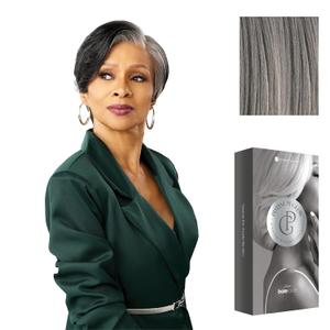 Sensationnel Platinum Glow 13X6 Wig - Marceline Lacefrontal Glueless human hair blend Preplucked Hairline (SILVERSTORM)