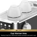 CHULUX Slim Espresso Machine with Milk Frother, 20 Bar Professional Italian Pump Espresso Coffee Machine for Home Cappuccino & Latte Maker, Stainless Steel, Black