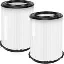 VIEWALL 2 Pack VF4000 Replacement Filter, Standard Wet/Dry Vac Filter Vf4000 Compatible with RIDGID Vacs Wet Dry 5-20 Gal, 6-9 Gal Husky Vacuum