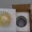 ONEMORE Bamboo Dish Brush with Ceramic Foaming Base, Kitchen Sink Scrub Brush Set with Spring and Mesh Insert, Wooden Handle Dishwashing Brush for Pots Pans Plates Bowls, Marble