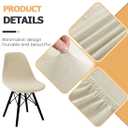 Bifaunvogel Shell Chair Covers Velvet Mid Century Modern Dining Chair Covers Stertch Dining Room Shell Side Chair Slipcovers Lounge Armless Chairs Covers for Kitchen Dining Room Set of 4 Beige