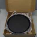 Zopeal 8 Pieces Black Round Restaurant Serving Tray, Plastic Non Slip Surface Food Meals Server Tray with Raised Edges for Home, Kitchen, Restaurant, Cafeteria, Bar (11")