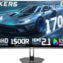 Hikers 27 Inch Curved Monitor 170Hz 144Hz, 2K 1440P Computer Gaming Monitor