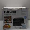 TOPZEE 11-QT Large Air Fryer, 8-in-1 XL Airfryer with Flex Basket, Preheat Air Fry, Roast, Broil, Bake, Reheat, Dehydrate, French Fries Dishwasher Safe, w/Blue Border