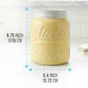 Comfify Wide Mouth Mason Jar Utensil Holder Decorative Kitchenware Organizer Crock, Dishwasher Safe - Kitchen Caddy Green, Large Size 7" High - Yellow