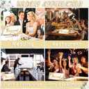24 Pack Reserved Table Signs for Wedding, Double Sided Gold Reserved Row Seating Signs for Wedding Chairs Tables Tent Place Cards Reception Ceremony Restaurants Event