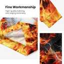 Kids 3D Graphic Hoodie Pullover for Boys Girls, Novelty Unisex Hooded Sweatshirt, Long Sleeve Hoodies for Teen (Medium, Fire Baseball)