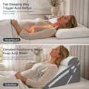 Adjustable Wedge Pillow 3PCS, Cooling Gel Memory Foam, White/Dark Grey | Cooling Gel Memory Foam, 3 Piece Modular Set, Extra Wide Support, Acid Reflux Relief, Machine Washable, Post Surgery Care