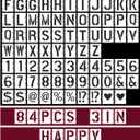 2 Pack Letter Stencils for Painting  84PCS Reusable Alphabet & Number Stencil Kit  Interlocking Plastic Templates for DIY Signs, Posters, Fabric, Wood, Wall  3 Inch