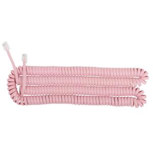 Uvital 1 Pack 25FT Pink Extra Long Phone Handset Cord(Coiled Length 3FT), Phone Cord for Landline, RJ9 Telephone Cords for Landline Phones